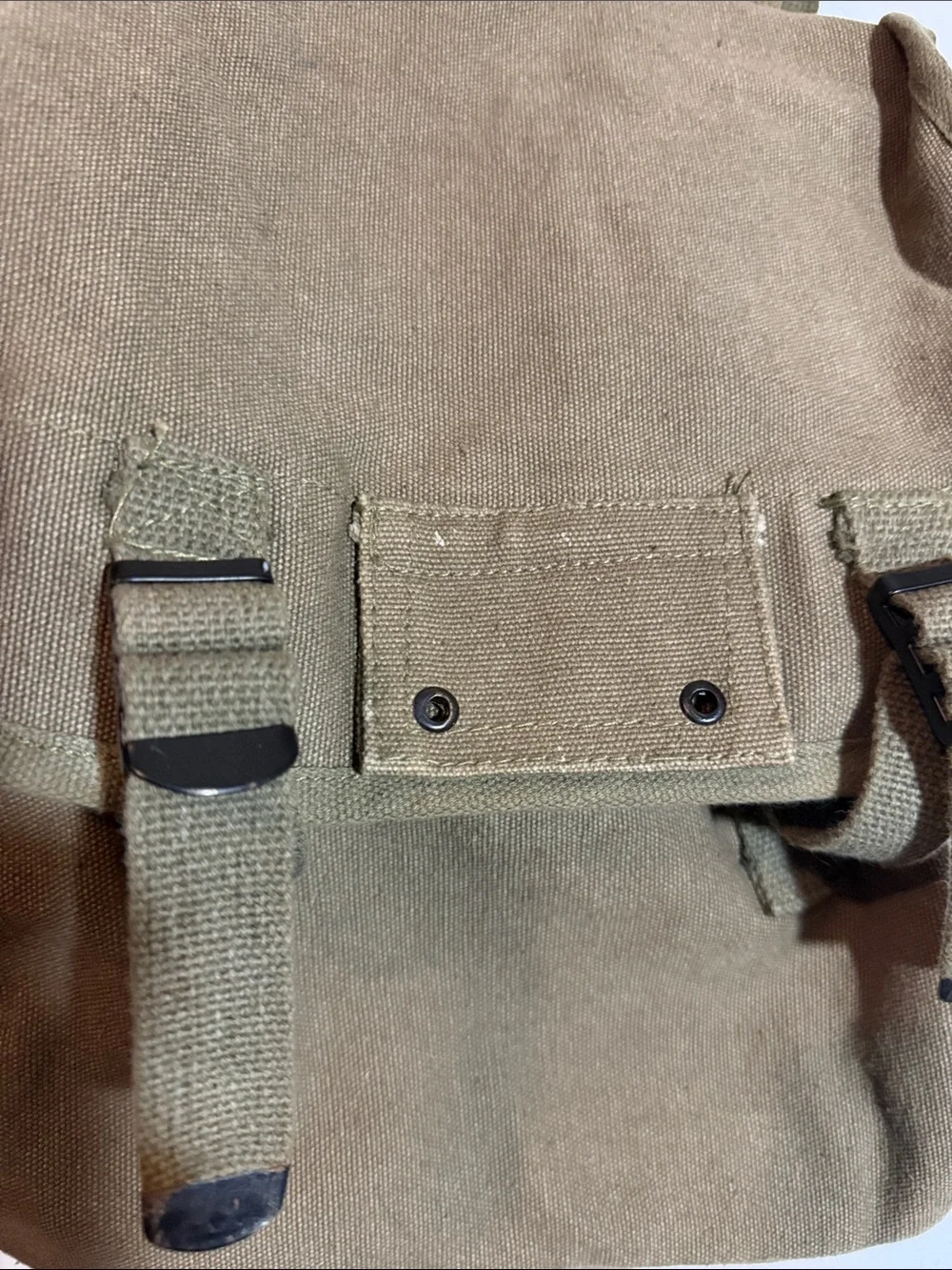 Vintage Military Backpack in Army Green